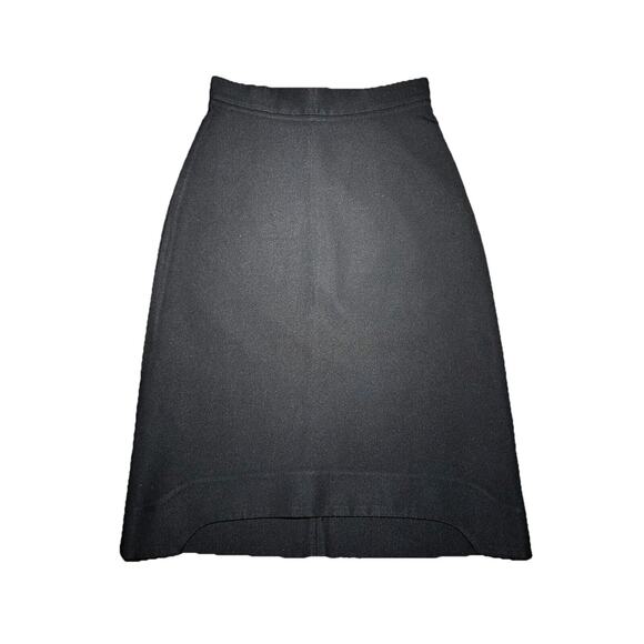 YVES SAINT LAURENT France Autumn 2010 Black‎ Pencil Skirt F36 US 4 Wool Silk